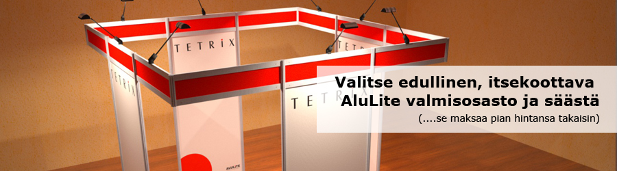 Valitse AluLite valmis-messuosaston ja säästä vaivaa